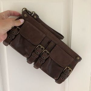 Kooba Brown Leather Clutch